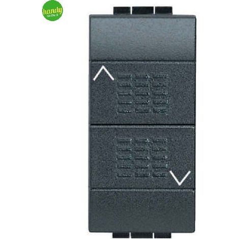 Pulsante doppio interbloccato Bticino living light 1p 10 a 230 v antracite