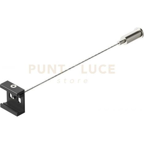 GBIS02- KIT SOSPENSIONE CAVO ACCIAIO MT2 PIU BLOCCACAVO COLORE NERO