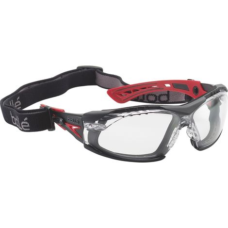 Bollé Safety – Lunettes de protection Rush+ incolores RUSHPFSPSI – Norme EPI – Traitement antibuée et antirayures – Branches ultra-souples