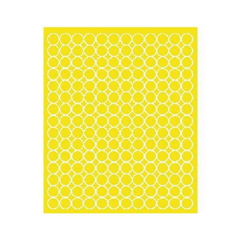 Autocollants ronds de 1,5 cm, pastilles, 180 pièces, jaune brillant