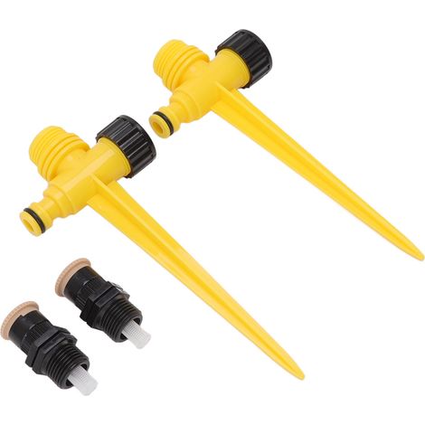 Lot de 2 têtes d'arrosage McGonagall rotatives à 360° pour jardin et cour, à encastrer au sol, pour irrigation goutte à goutte et refroidissement écologique. (1/5)