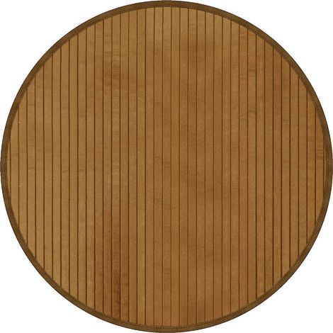 Tapis rond marron 60 cm bambou (1/5)