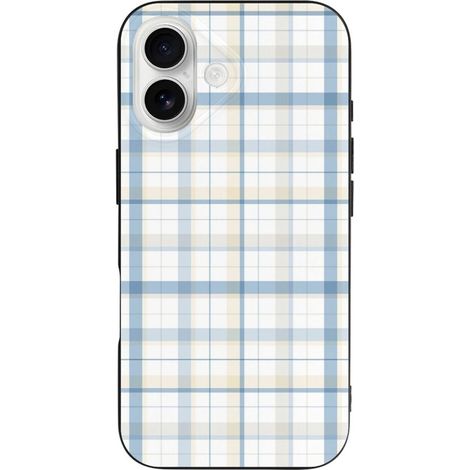 Custodia per iPhone 16 in TPU a scacchi: ultra sottile, antiurto, anti-ingiallimento, antigraffio e compatibile con la ricarica wireless. (1/2)