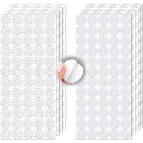 600 Pcs 20mm Scratch Autocollant Rond, 300 Paires Scratch Autocollant Double Face, Boucles Auto-adhésifs, pour DIY, Artisanat (1/5)