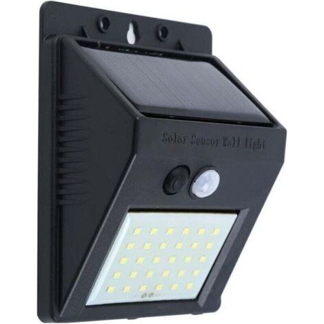 Lampe solaire d'extérieur , 30 LED, étanche IP65, avec détecteur de mouvement, lampe de sécurité sans fil, applique murale pour jardin et piscine, 1 lot (1/4)