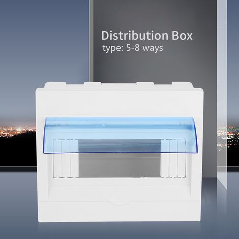 Boîtier de protection de distribution en plastique (1 pièce) pour disjoncteur 5-8 voies, installation murale intérieure. (1/5)