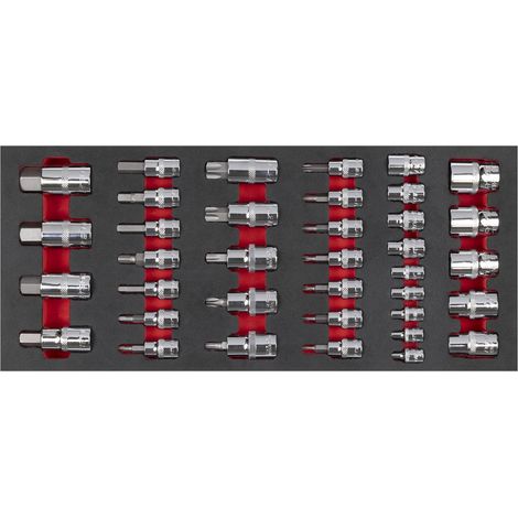 Sealey TBT61 Socket Bit Set with Tool Tray 37pc