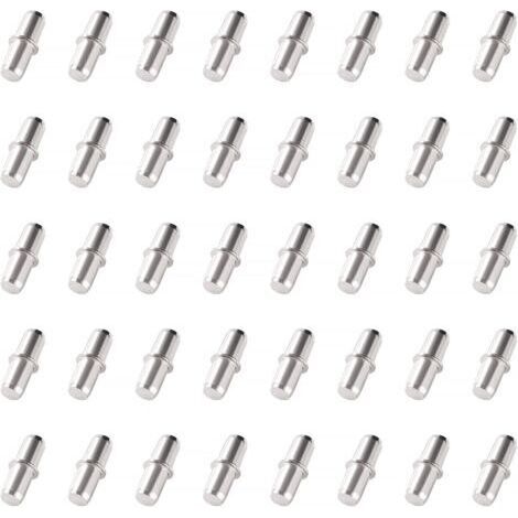 Pair 40 clous et supports d'étagères de 20 x 6 mm, adaptés aux armoires de cuisine et aux bibliothèques. (1/4)
