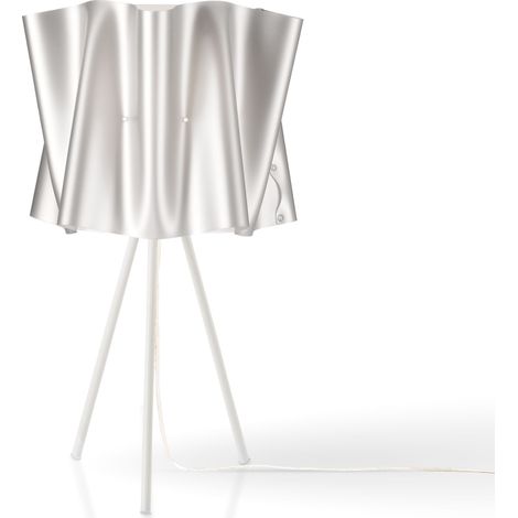 Lampada Da Scrivania Moderna 3 Piedi Folio Polilux ® Argento Metallo 1 Luce E27 (1/2)