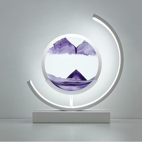 Lampe LED 3D sable violet, photo mobile lumineuse, décoration pour bureau et salon, cadeau (1/5)