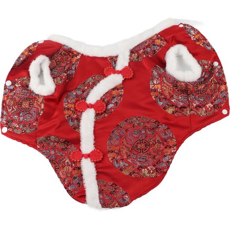 Costume Tang pour chien, idéal pour les fêtes du Nouvel An chinois, pour petits chiens et chats (taille XL). (1/5)