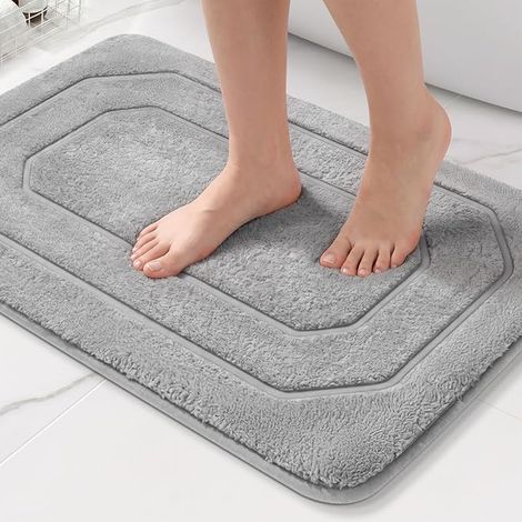 Tapis de Bain Mémoire Forme Antidérapant, 60 x 40 cm, Noir (1/5)