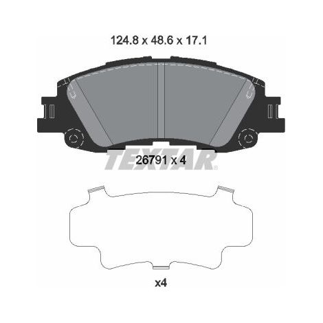 Kit de plaquettes de frein, frein à disque TEXTAR 2679101 TOYOTA 04465K0020