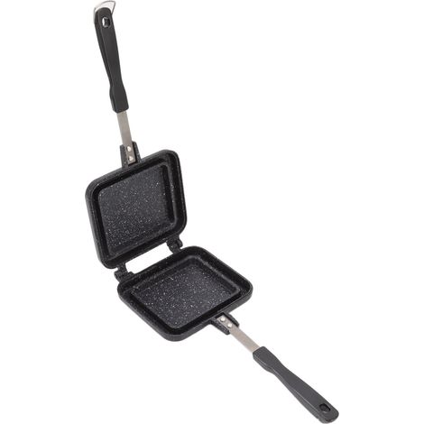 Poêle à Sandwich Détachable Double Face Antiadhésive pour Œufs et Pain Grillé