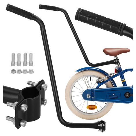 Maniglia per guidare la bicicletta 70 cm manico per l'apprendimento dell'equitazione in acciaio