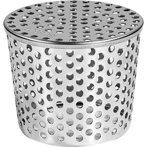 Filtro di protezione per grondaie in acciaio inox color argento con struttura perforata e installazione semplificata per tetti (1/5)
