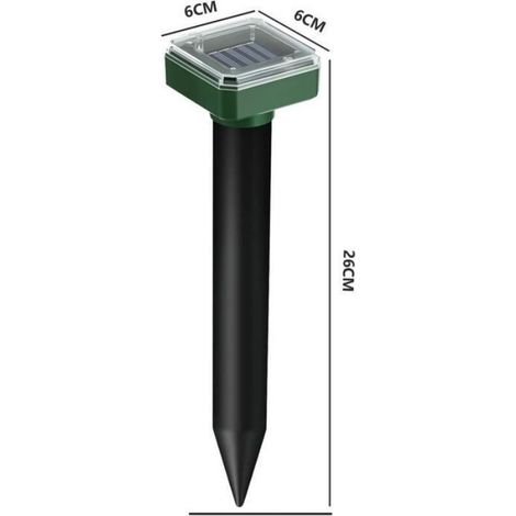 Repulsif Taupe - Solaire - Vibrations Et Ultrasons 400 À 1000 Hz - IP65 Étanche - Pour Jardin Et Pelouse - Lot De 4 (1/5)