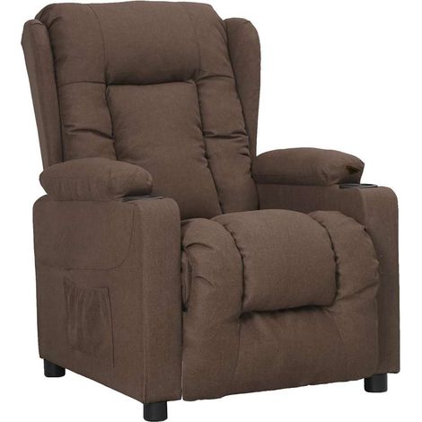 vidaXL Fauteuil inclinable Taupe Tissu (1/5)