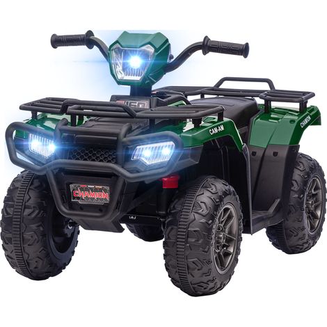 Quad électrique enfant 12V double moteur phases musique vert 88x45x50cm