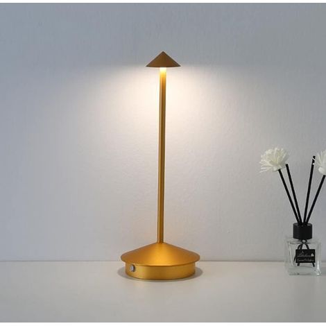Veilleuse / Lampe de table créative à sommet pointu — Lampe rechargeable pour le camping, éclairage d'ambiance pour restaurants, cafés et bars — Convient à une utilisation intérieure et extérieure. (1/5)