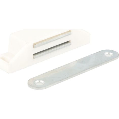 Chiusure magnetiche da applicare - forza 8 kg. - bianco - 1 pz.