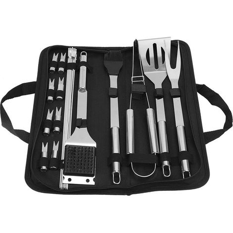 Kit de 21 Pièces pour Barbecue en Acier Inoxydable - Accessoires de Cuisine Extérieure (1/5)