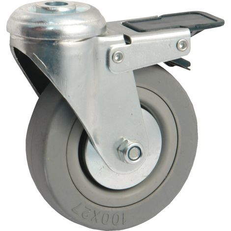 Ruedas avl 550950H giratoria freno simple 50 mm