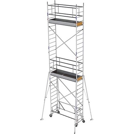Echafaudage roulant alu - Hauteur de travail max 5.30m - ECS316T