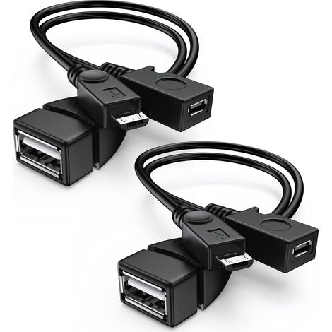 Adattatore da Micro USB a USB da 4 pezzi (cavo OTG + cavo di alimentazione) per Fire Stick 4K / dispositivi host / Playstation Classic ecc.