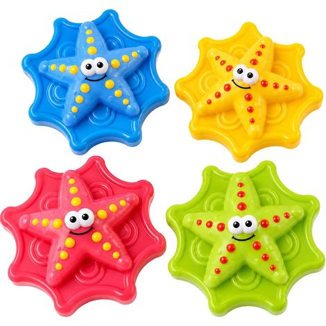 4 Piece Diving Toy, Swimming Pool Game, Water Game Figures Sinking Starfish for Bath, Pool, Beach, Party, Water Activity, Gift Bag, Summer Games and Decoration Marine Theme, Summer, Garden (1/2)