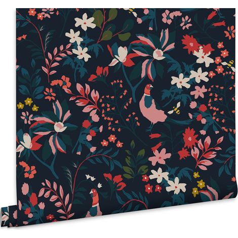 Joules Vliestapete Fields edge Floral French Navy 10mx52cm