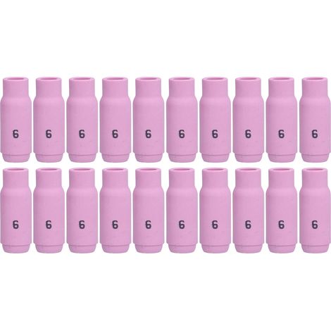 20pcs 10N48 6 Lentille de gaz TIG en céramique, buse d'alumine pour soudure GTAW, accessoires de soudeur (1/5)