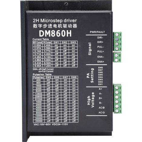DM860H Zweiphasen-Schrittmotortreiber mit optischer Isolation – kompatibel mit NEMA23 und NEMA34 (1/5)
