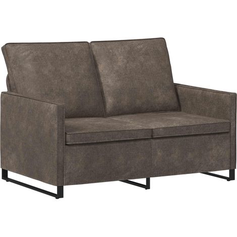2-Sitzer Sofa Dunkelgrau 130 x 81 x 82 cm Kunstwildleder vidaXL (1/5)