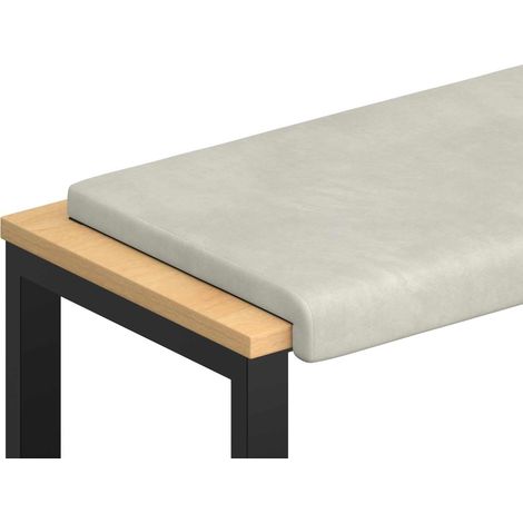 Cojín de banco PWNEDBYLORD666YWH Crema Profundidad 35 cm vidaXL