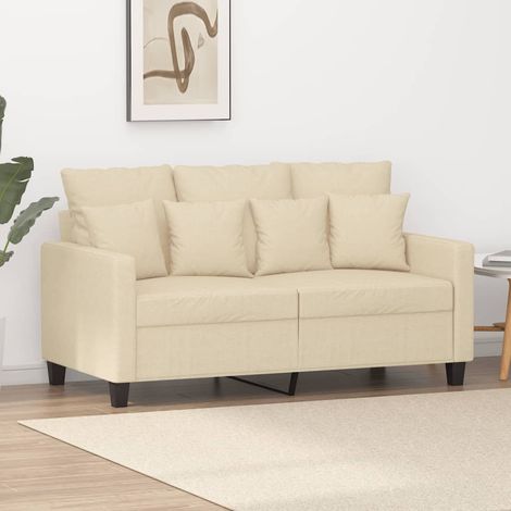 2-Sitzer-Sofa Creme 120 cm Stoff vidaXL (1/5)