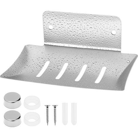 Porte Savon Mural Acier Inoxydable 304 - Support Savon Antirouille avec Évacuation d'Eau pour Salle de Bain et Cuisine (1/5)