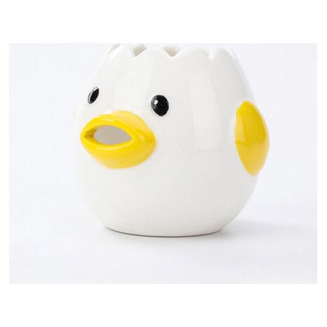 BUNTHAUS Séparateur d'Oeufs Poussin, Poulet Blanc d'Oeuf Separateur en Céramique Oeufs Filtre, Séparateur d'Oeufs Mignon pour Cuisine, Boulangerie, Camping (1/4)