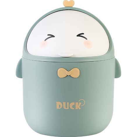 Mini Poubelle,Petite Poubelle de Table avec Couvercle pour Salle de Bain,Cuisine,Bureau,Mignon Portable (1/5)