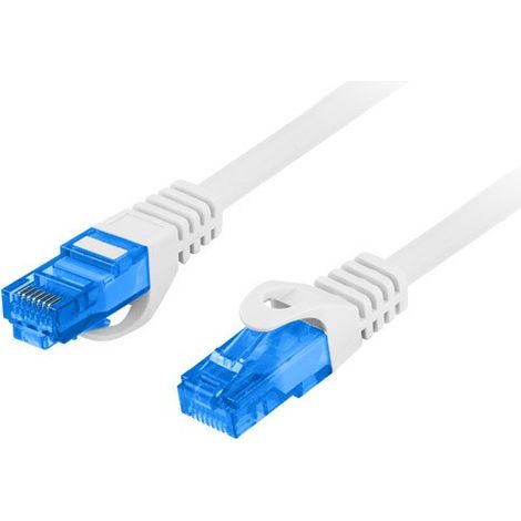 Lanberg Patchkabel S/FTP Cat.6a 0,5m - grau, schnelle Datenübertragung