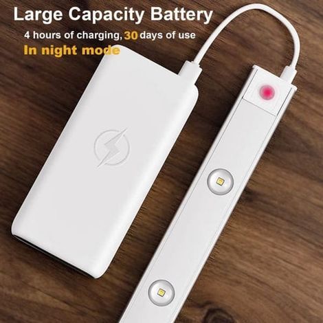 Luci LED per mobili - Senza fili - Sensore di movimento - Magnetiche - Ricaricabili - 3 modalità di illuminazione - Luminosità regolabile - Confezione da 2 (1/5)