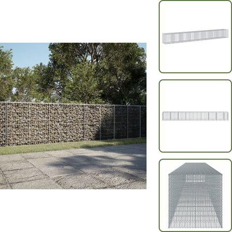 The Living Store Gabione mit Deckel 850x100x100 cm Verzinktes Eisen - Steinkorb (1/5)