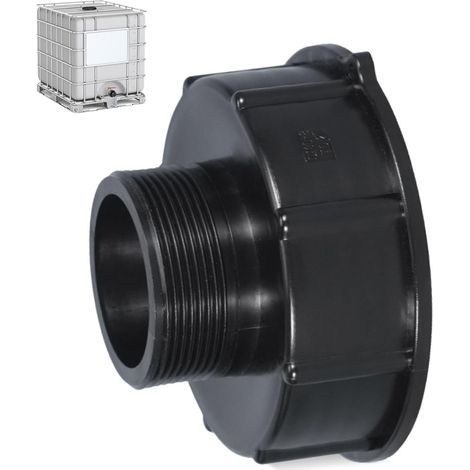 IBC-Adapter S100 x 8 auf S60 x 6, IBC-Tankzubehör, Innengewinde S100 x 8 (100 mm) auf Außengewinde S60 x 6 (60 mm), Zubehör für IBC-Tanks, Wassertank