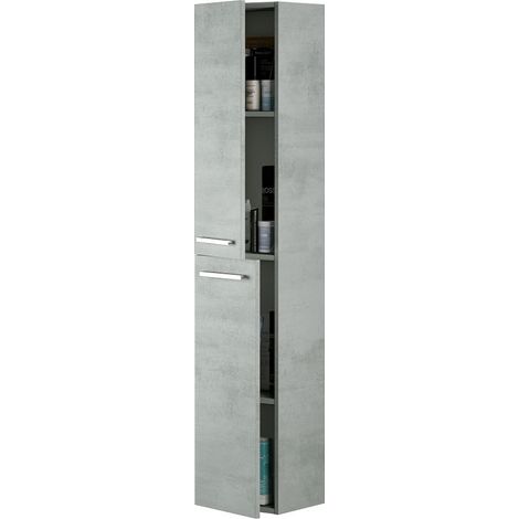 Kit mobile colonna bagno aruba 2 ante cm.30x25x150h finitura cemento - Salone (1/3)