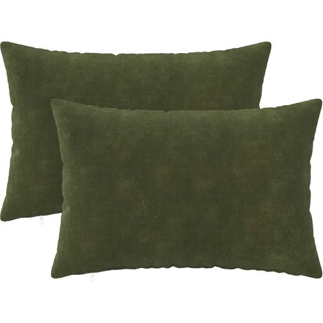 Kissenbezug 2 pcs HEERLEN Grün 50 x 70 cm Mikrofaser Fleece vidaXL (1/5)
