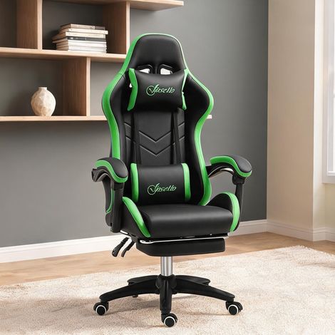 Chaise de bureau en finta pelle Acciaio 65 x 65 x 129 cm (1/5)