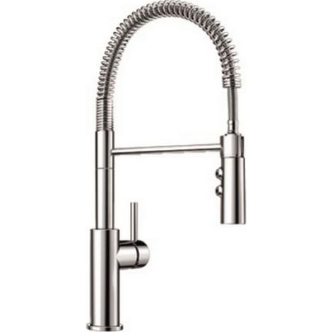Blanco – Mitigeur de lavabo monocommande chromé – Douchette flexible double jet – Bec orientable 360° – Cartouche céramique – 521476