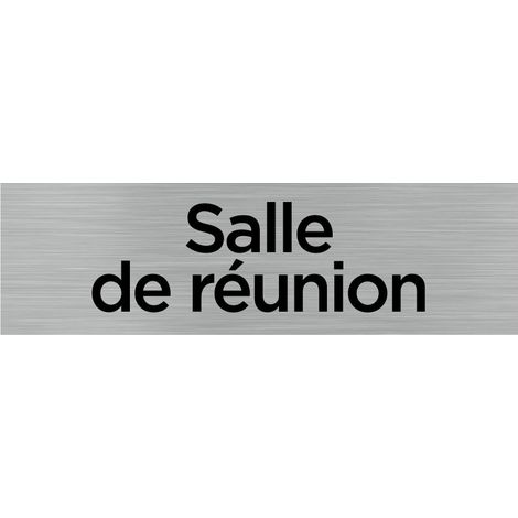 Pictogramme SALLE DE REUNION (Q0089).- Adhésif aspect aluminium brossé -