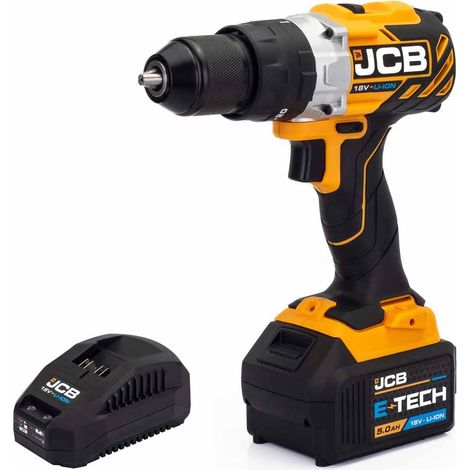 JCB 18V 65Nm Brushless, Variable Speed Combi Drill with 5.0Ah Li-ion Battery & 2.4A Charger (1/5)