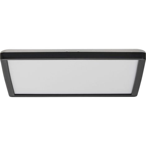 Pannello Luminoso LED Quadrato Plafoniera a Filo Soffitto con Telecomando 30 cm Nero Tivora (1/5)